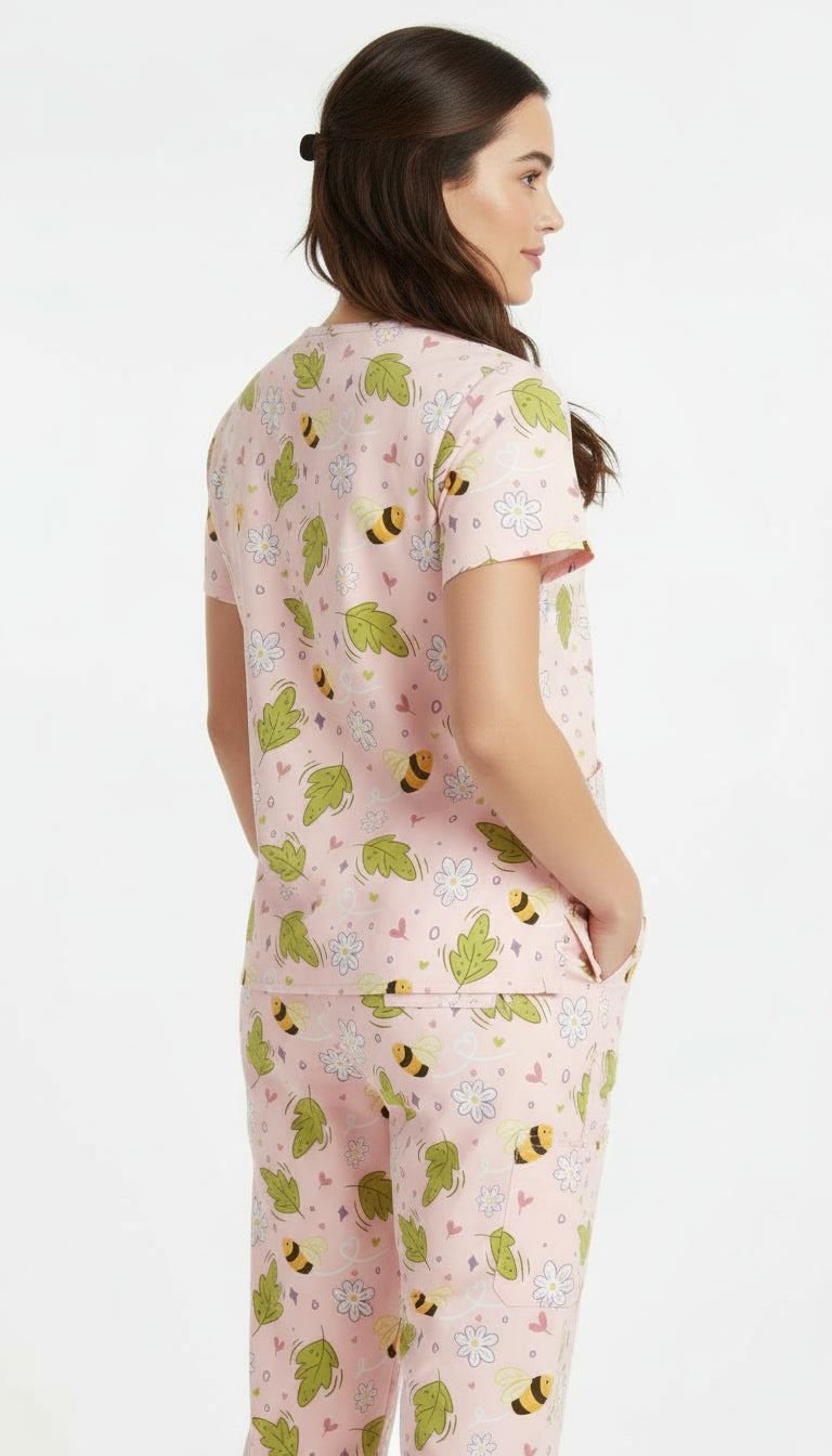 Honey Bloom Nursing Scrub Set