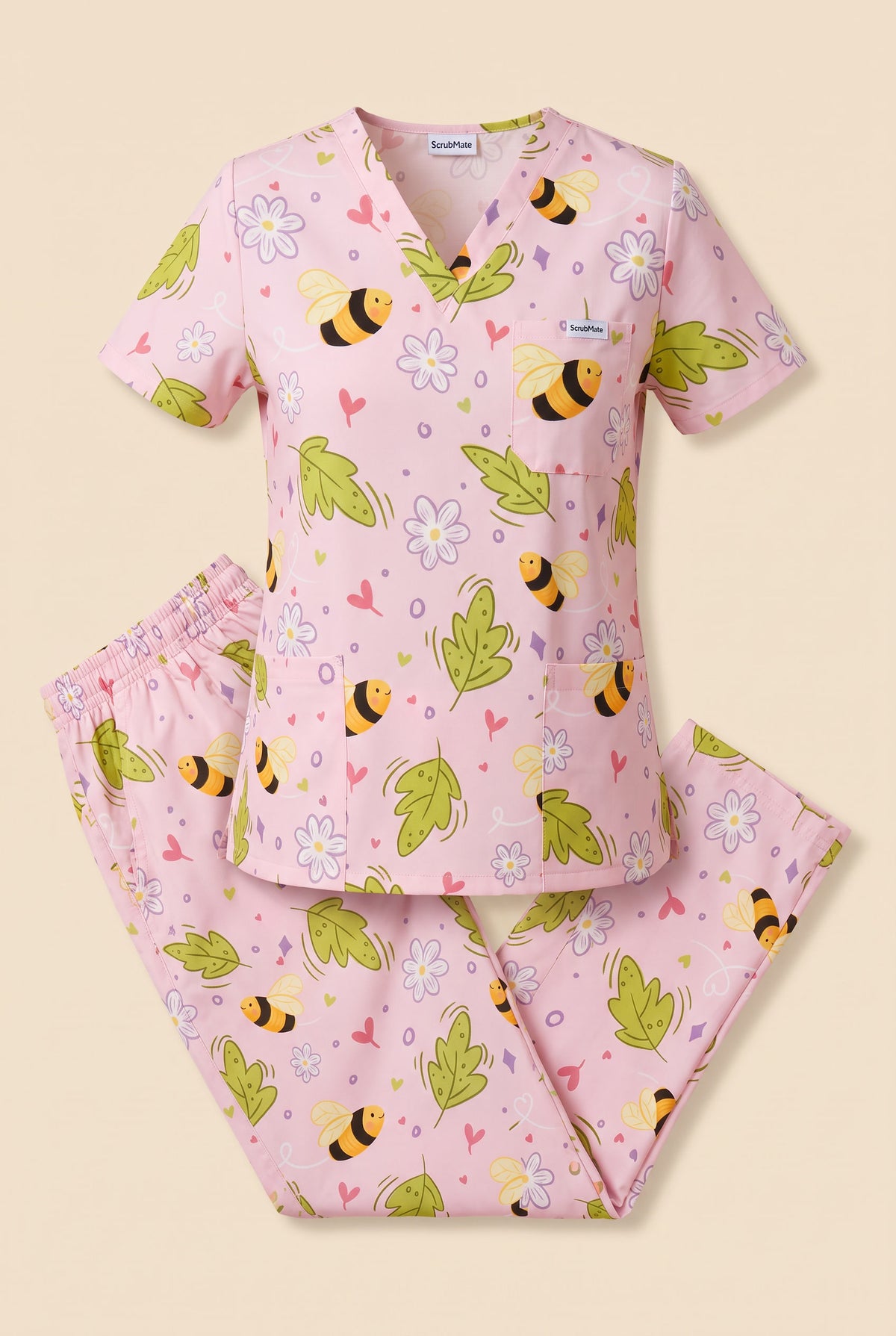 Honey Bloom Nursing Scrub Set